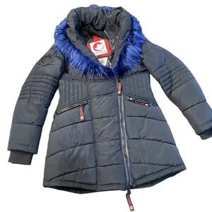 Canada Weather Gear Blue Faux Fur Jacket